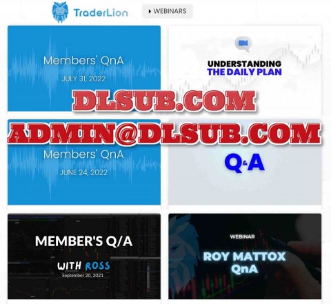 TraderLion Private Access Pro Members branded promotional cover for online education webinars